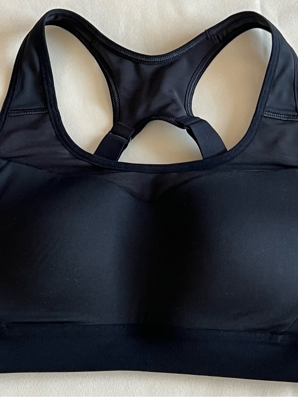 Gymshark Black Racerback Sports Bra with Cutout Detail